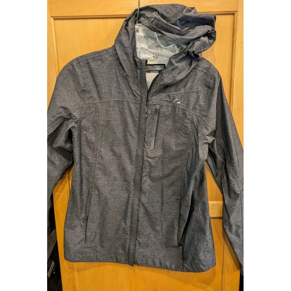 PARADOX Grey Hooded Pocketed Zip Up Wind Breaker Size Small